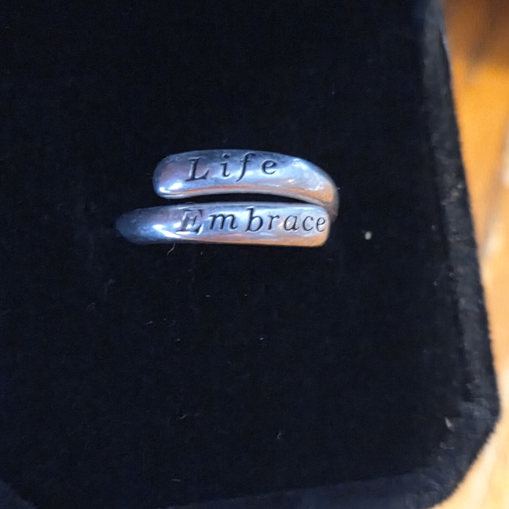 Silver 'Life Embrace' Wrap Ring